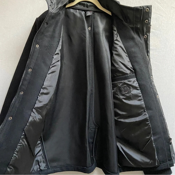 Zara Man wool blend zip button up jacket coat Sz L - Picture 4 of 11